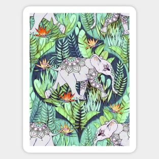 Little Elephant on a Jungle Adventure – faded vintage version Sticker